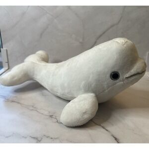 Aurora World Destination Nation White‎ Beluga Whale Stuffed Animal Toy Plush 11"